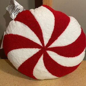 Peppermint Design Christmas Throw Pillow